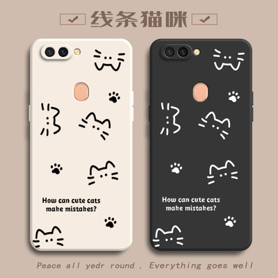 适用OPPOR11sPlust手机壳OPPOR11s保护套R11PLUS新款OPPOR11简约猫咪全包OPP0PP0PPO防摔OPR/OPPR软PPOR11女