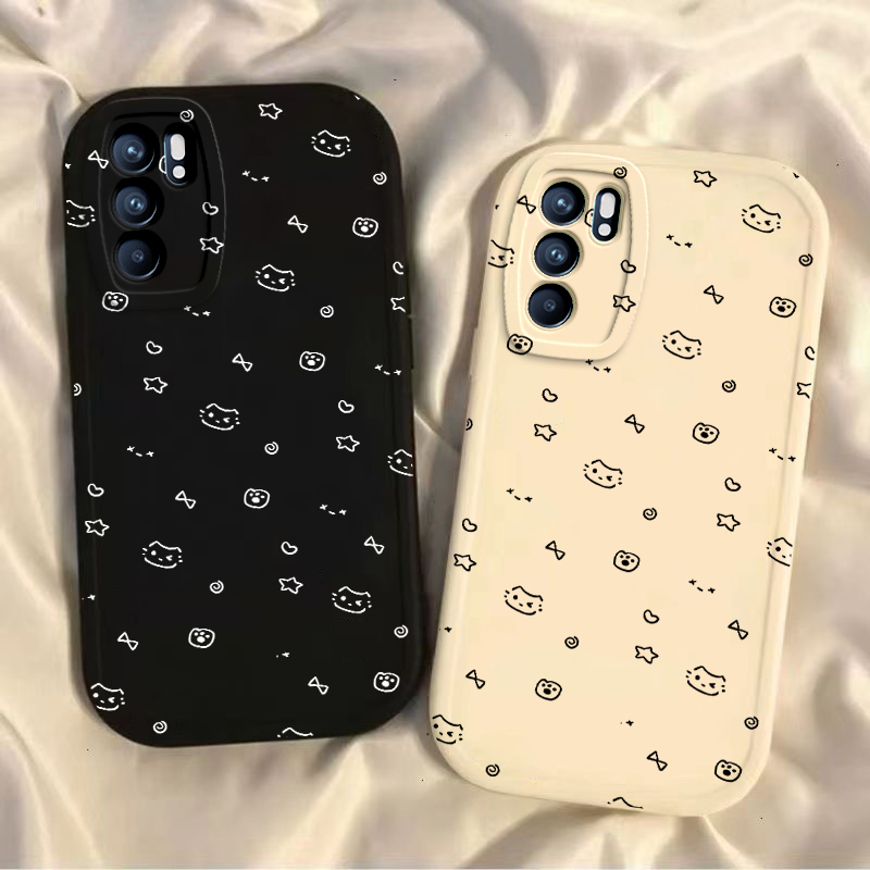 适用oppoReno6手机壳Reno6pro+新款opopreno65G全包防摔外壳reon十opp0pp0pporeno6软硅胶保护套5G女星星猫咪