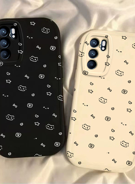 适用oppoReno6手机壳Reno6pro+新款opopreno65G全包防摔外壳reon十opp0pp0pporeno6软硅胶保护套5G女星星猫咪