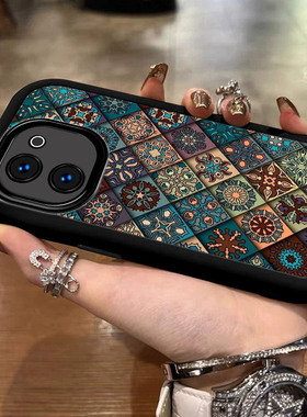 适用vivoY200i手机壳新款Y200系列vivo全包防摔vovoY200i软硅胶保护套viviY200GT曲屏后外壳vo丫复古图腾女生