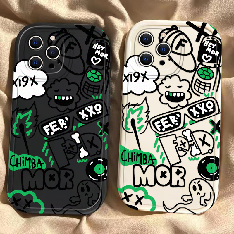 线条幽灵适用于苹果17promax手机壳iPhone16e全包防摔15/14软硅胶套13/12/11外壳xs/xr新款男8/7/6plus保护套
