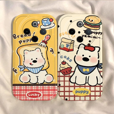 适用vivoy300pro手机壳y200新款Y100i汉堡吐司小狗y35女y53s硅胶vovoy52s全包y31s标准版y33s外y32t防摔y30g