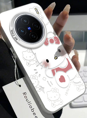 适用vivox200手机壳x200prox80X90S元气蝴蝶结KT猫x70外壳x100/x90全包x80PRO防摔X60TPRO保护套x50pro女可爱