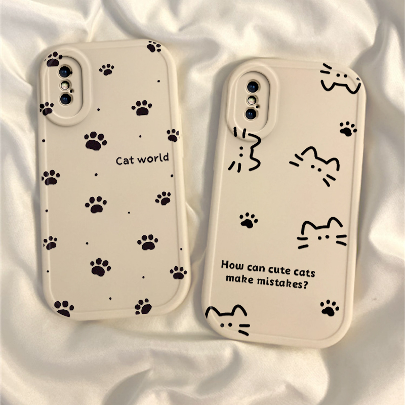 适用苹果XSMAX手机壳iPhoneXS全包防摔10xsmax软硅胶xmax保护套XR新款外壳MAX平果叉S带挂绳xmas可爱猫咪2024
