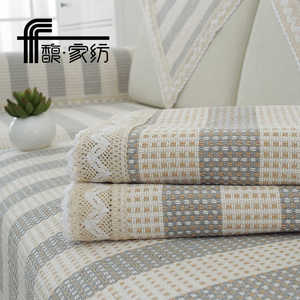 沙发垫棉麻四季通用现代简约粗布布艺沙发坐垫沙发巾防静电可定制