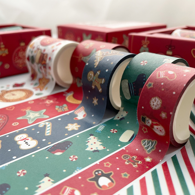 .6/set rry Cistmas Washi T Box-Paed Hid gift