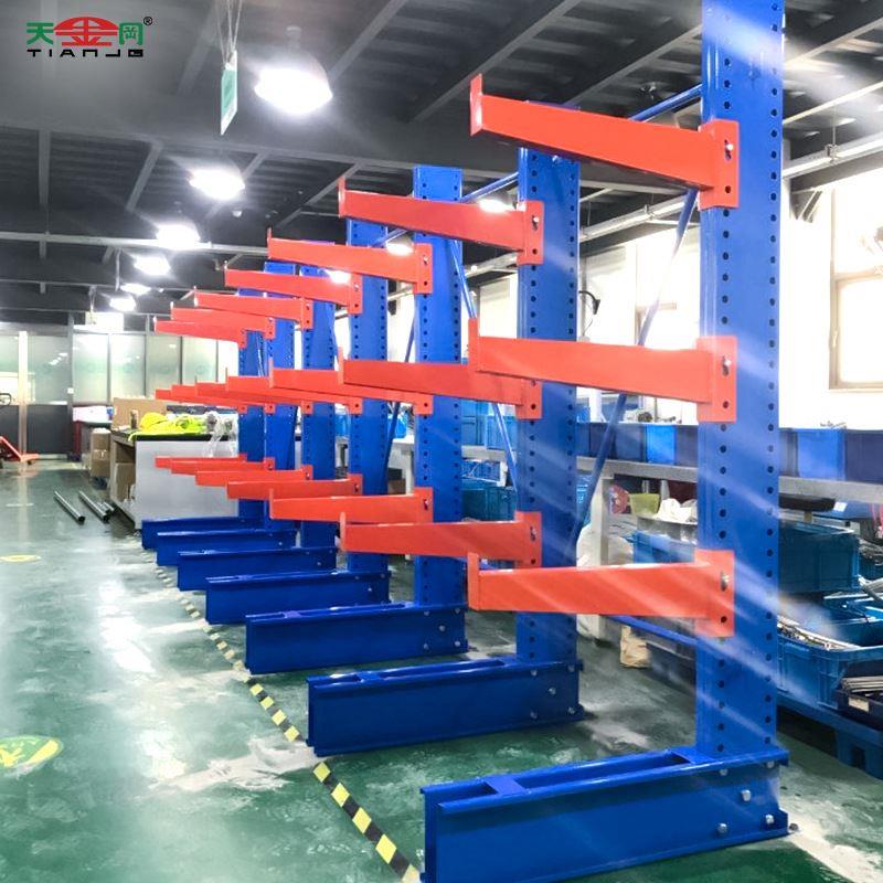 厂家直供单面双面金属仓库重型悬臂货架钢管铝型材货架