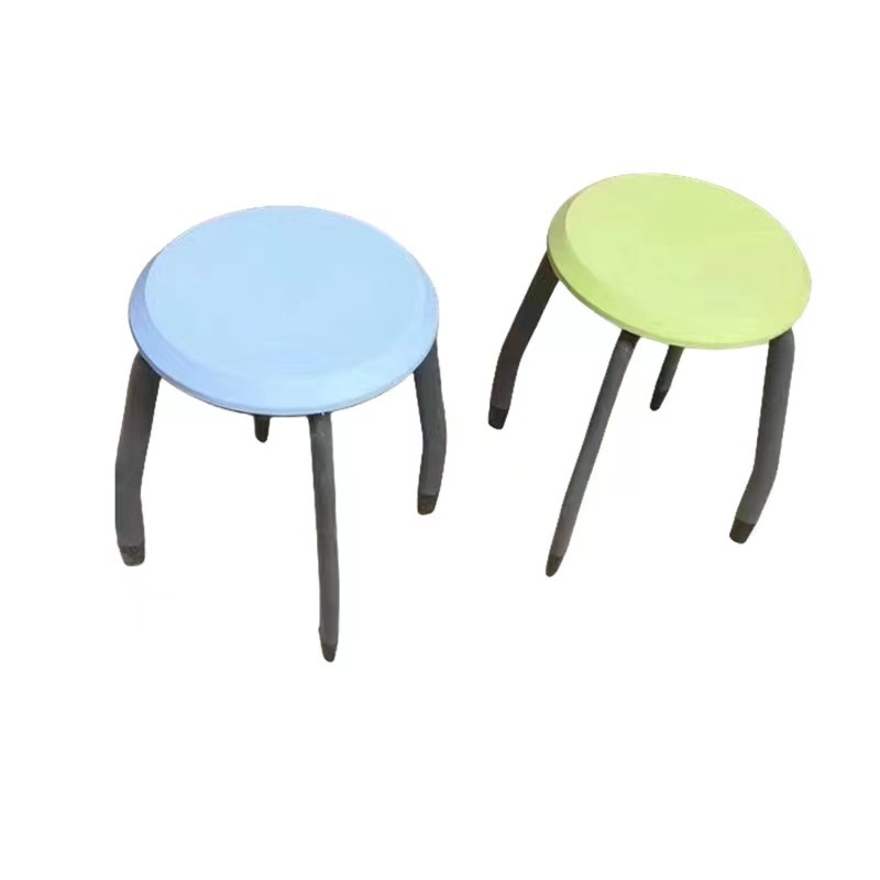 实验室学生凳加粗钢管圆凳工厂车间微机室工作凳美术凳三脚升降凳