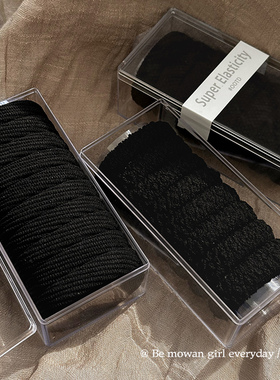 皮筋女扎头发绳高弹耐用2025秋冬款黑色头绳女高端发圈高马尾头饰