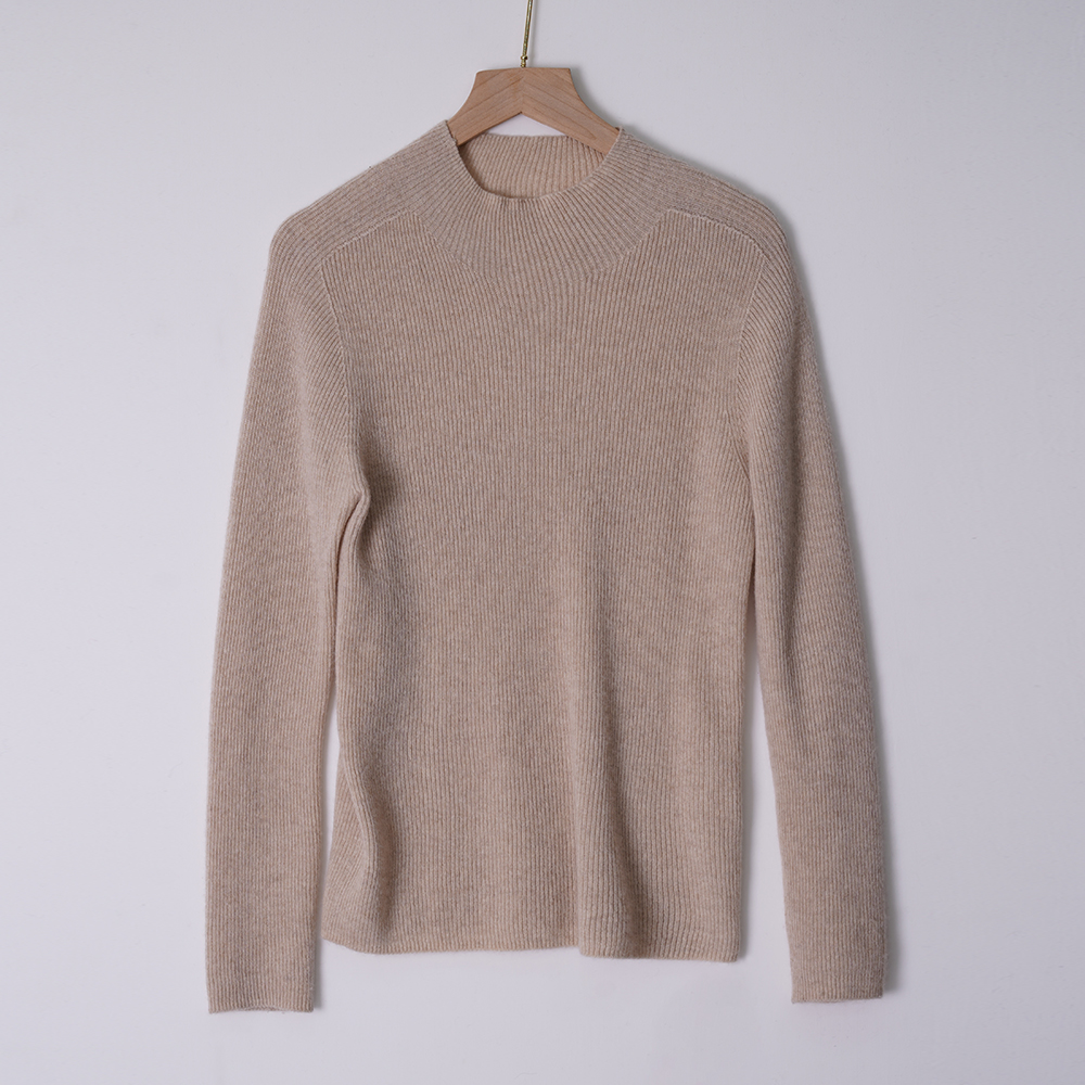 悦戎半高领通勤纯山羊绒打底衫