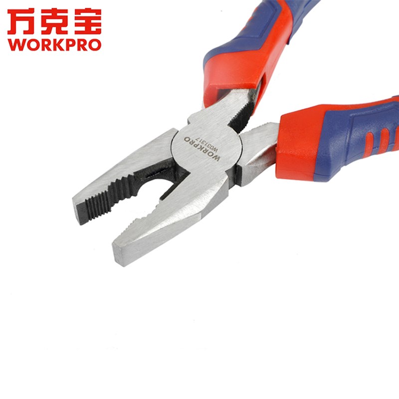 万克宝德式偏芯钢丝钳尖嘴钳斜嘴钳斜口经济款8寸老虎钳胶钳夹持