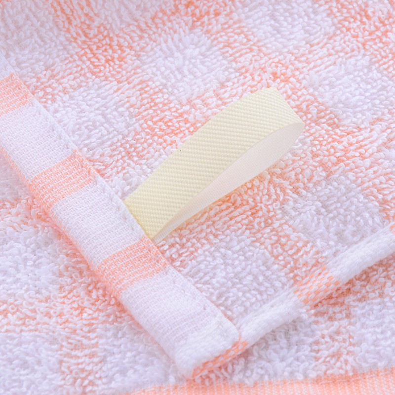 纯棉方格线小方巾不掉毛幼儿园儿童洗脸擦手擦汗小毛巾手绢带挂绳