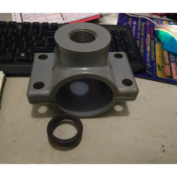 UPVC鞍型  增接口马鞍座分水器 机械三通63*1”---315*6&rdq