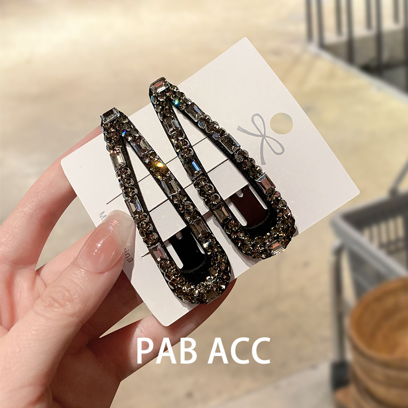 轻奢闪亮镶钻黑色BB夹ins风百搭网红碎发刘海侧边夹韩国发夹夹子,饰品/流行首饰/时尚饰品新,发饰,淘宝优惠券,粉丝福利购,淘宝优惠卷