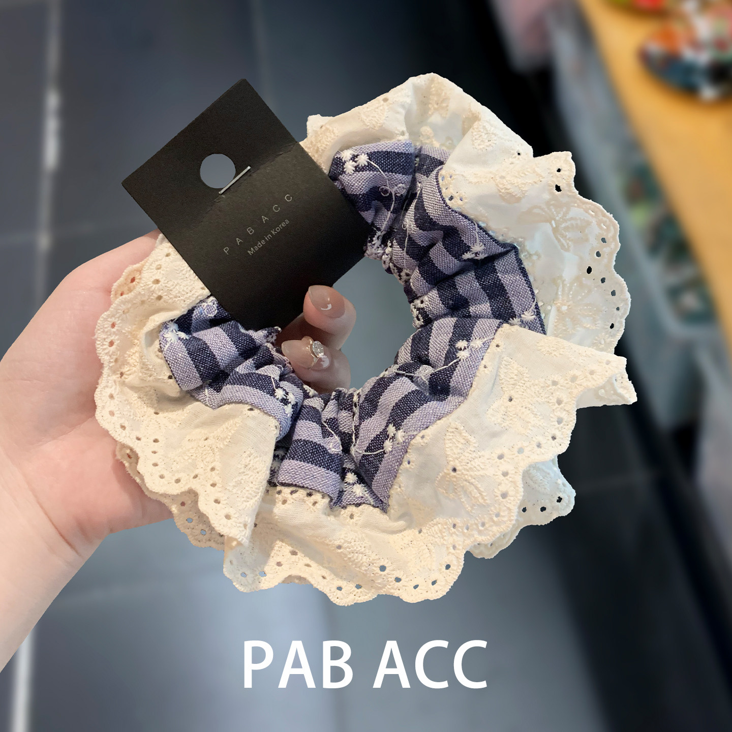 韩国纯欲少女芭蕾风双层小蛮腰蕾丝花边肥肠发圈撞色条纹宽边头花,饰品/流行首饰/时尚饰品新,发饰,淘宝优惠券,粉丝福利购,淘宝优惠卷