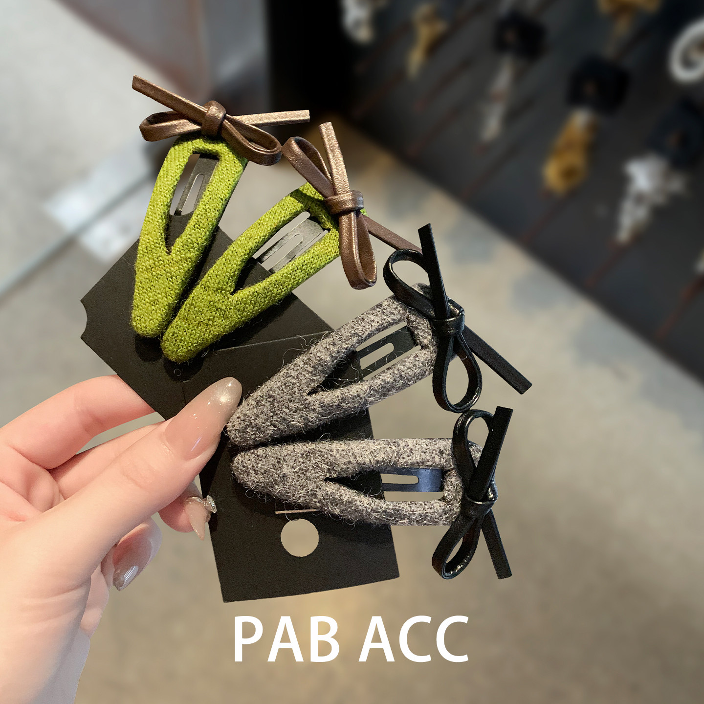 韩国小众新品毛呢皮质蝴蝶结懒人BB夹百搭时尚侧边刘海掰掰夹对夹,饰品/流行首饰/时尚饰品新,发饰,淘宝优惠券,粉丝福利购,淘宝优惠卷