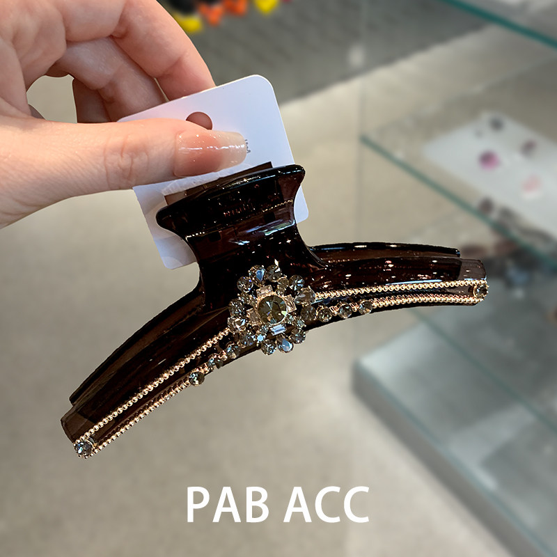 赫本风高端韩国复古闪耀几何水钻鲨鱼夹醋酸百搭时尚盘发抓夹顶夹,饰品/流行首饰/时尚饰品新,发饰,淘宝优惠券,粉丝福利购,淘宝优惠卷