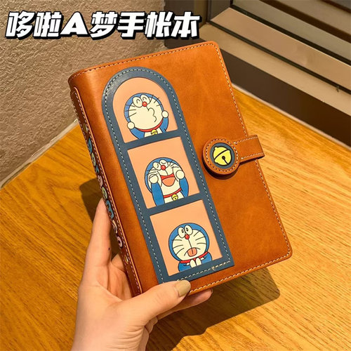 哆啦A梦手账本A6活页本笔记本
