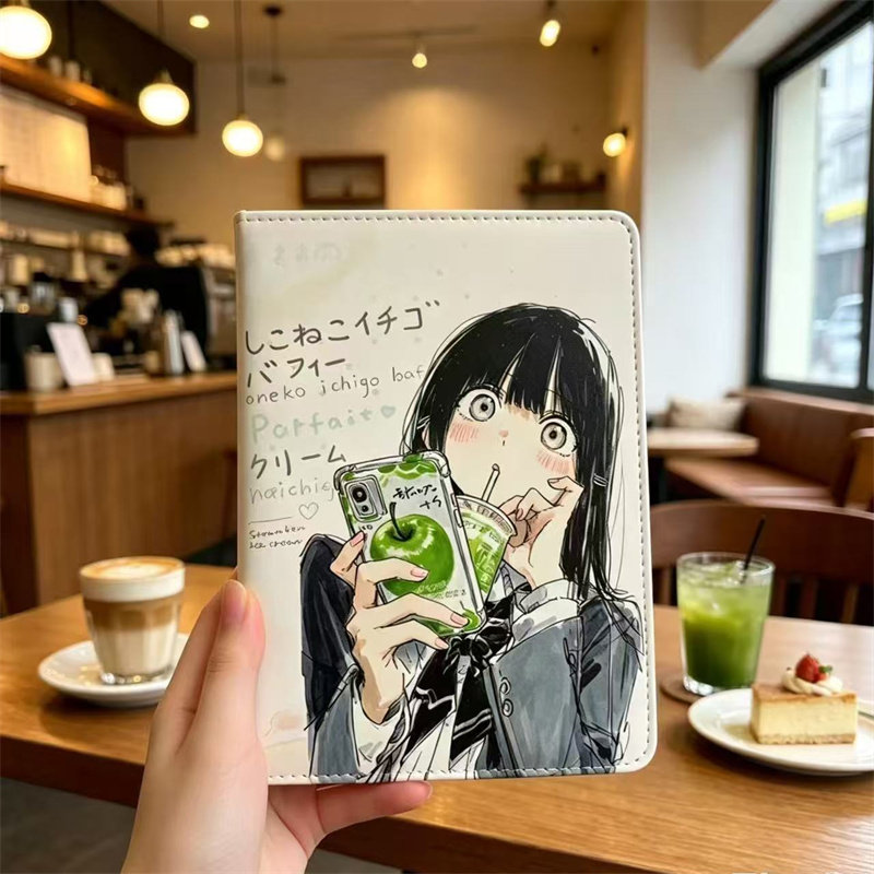 B6动漫少女皮质笔记本手账本