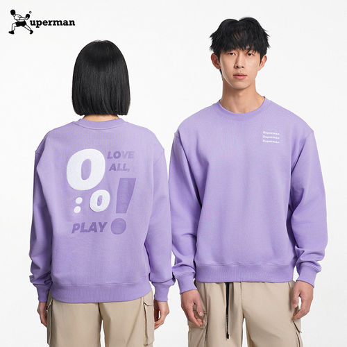 xuperman比分系列圆领卫衣情侣款