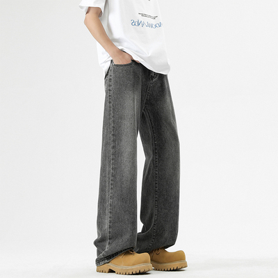 SHAPOES美式高街直筒休闲牛仔裤