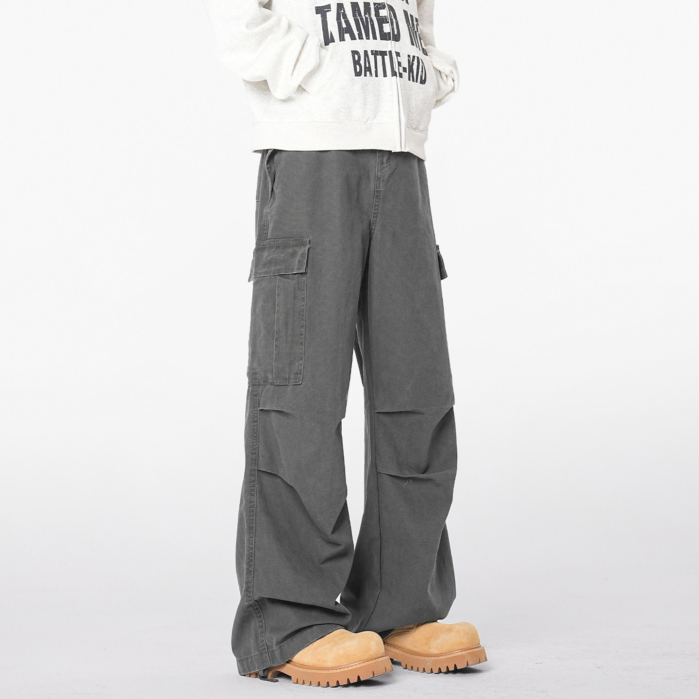 SHAPOES秋冬季男生重磅休闲工装裤男士潮牌直筒宽松休闲长裤子,男装,休闲裤,淘宝优惠券,粉丝福利购,淘宝优惠卷