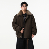 重磅毛领棉服外套男士 SHAPOES冬季 男生美式 加厚纯棉棉衣休闲夹克