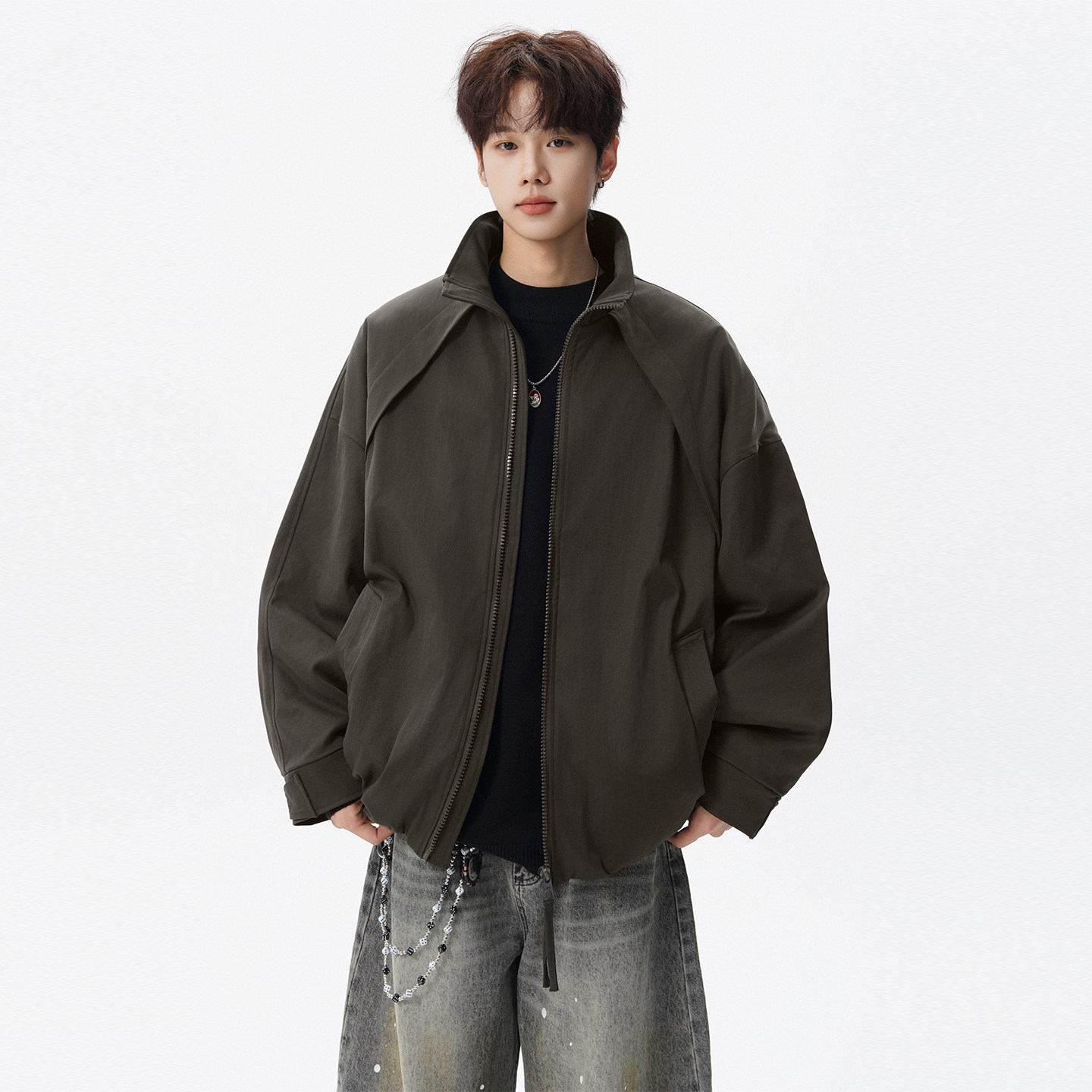 SHAPOES秋冬季男生美式宽松休闲加棉外套男士飞行夹克大码棉服,男装,夹克,淘宝优惠券,粉丝福利购,淘宝优惠卷