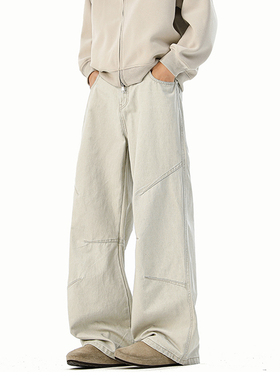 SHAPOES秋冬季男生美式纯棉宽松直筒休闲裤男士潮牌高街工装裤子