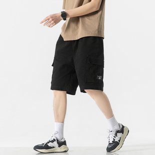 男生纯棉美式 潮牌直筒宽松五分裤 休闲工装 男士 子 短裤 SHAPOES夏季