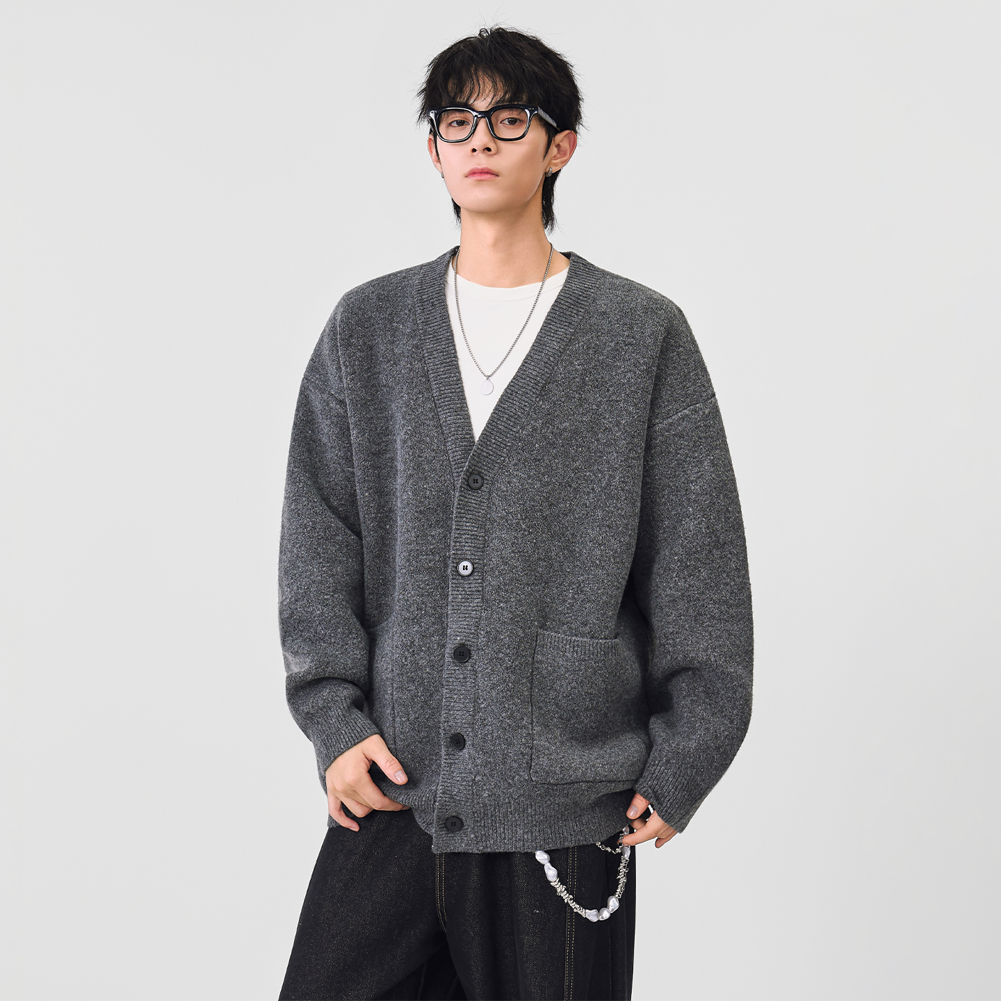 SHAPOES日系复古宽松针织衫外套