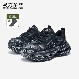 潮牌厚底增高百搭运动老爹鞋 马克华菲情侣款 新款 2025夏季 子 轮胎鞋