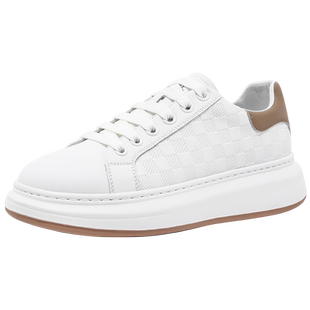 马克华菲小白鞋夏季透气男鞋2025新款增高休闲鞋百搭增高麦昆板鞋