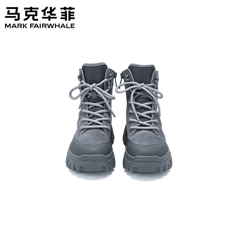 马克华菲2025夏夏款英伦风厚底增高女款马丁靴潮流百搭休闲时尚靴