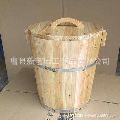超市木桶米桶水果筐杂粮木桶实木空口做旧木桶五谷杂粮储存木桶