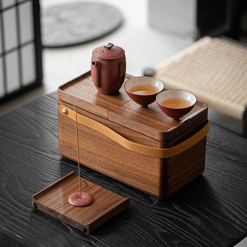 新中式胡桃木户外旅行茶具收纳包便携式车载茶壶茶杯收纳盒收纳袋,纺织面料/辅料/配套,纺织机械配件,淘宝优惠券,粉丝福利购,淘宝优惠卷