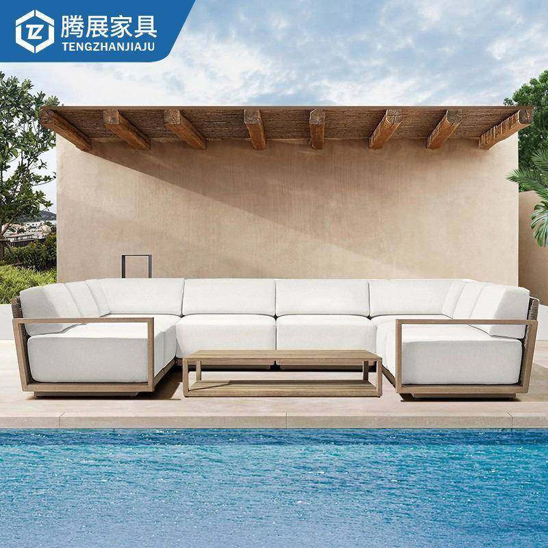 北欧户外沙发庭院别墅藤编家具室外露台休闲露天U型柚木沙发组合,纺织面料/辅料/配套,纺织机械配件,淘宝优惠券,粉丝福利购,淘宝优惠卷