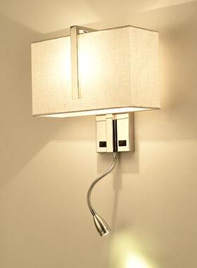 酒店客房工程不锈钢床头壁灯客厅卧室ULCE外贸led带开关灯具