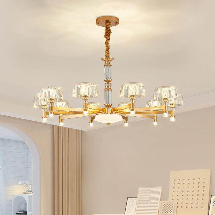 全光谱奶油风铝材吊灯客厅主灯法式温馨浪漫餐厅卧室高级感灯具