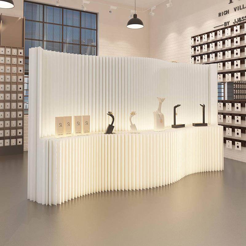 风琴隔断屏风置物展台墙房间分隔板办公室玄关餐厅可折叠隔挡板墙