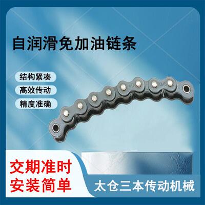 自润滑免加油链条50PM带弯板链条K2链条WK2链条A1链条自润滑链条