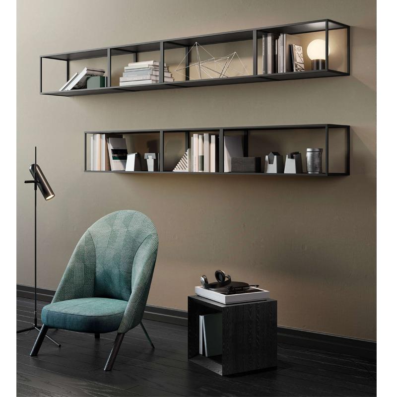 极简现代墙上置物架壁挂铁艺书架北欧客厅卧室多层隔板收纳展示架