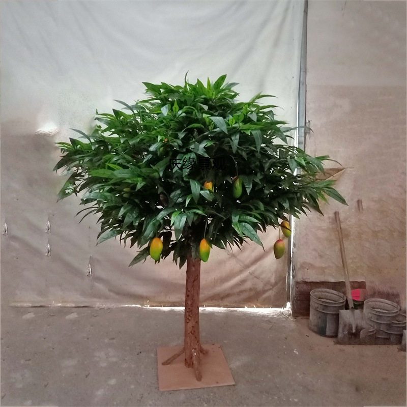 仿真芒果树餐馆景区装饰假水果树绿植造景可可树舞台拍摄道具摆件