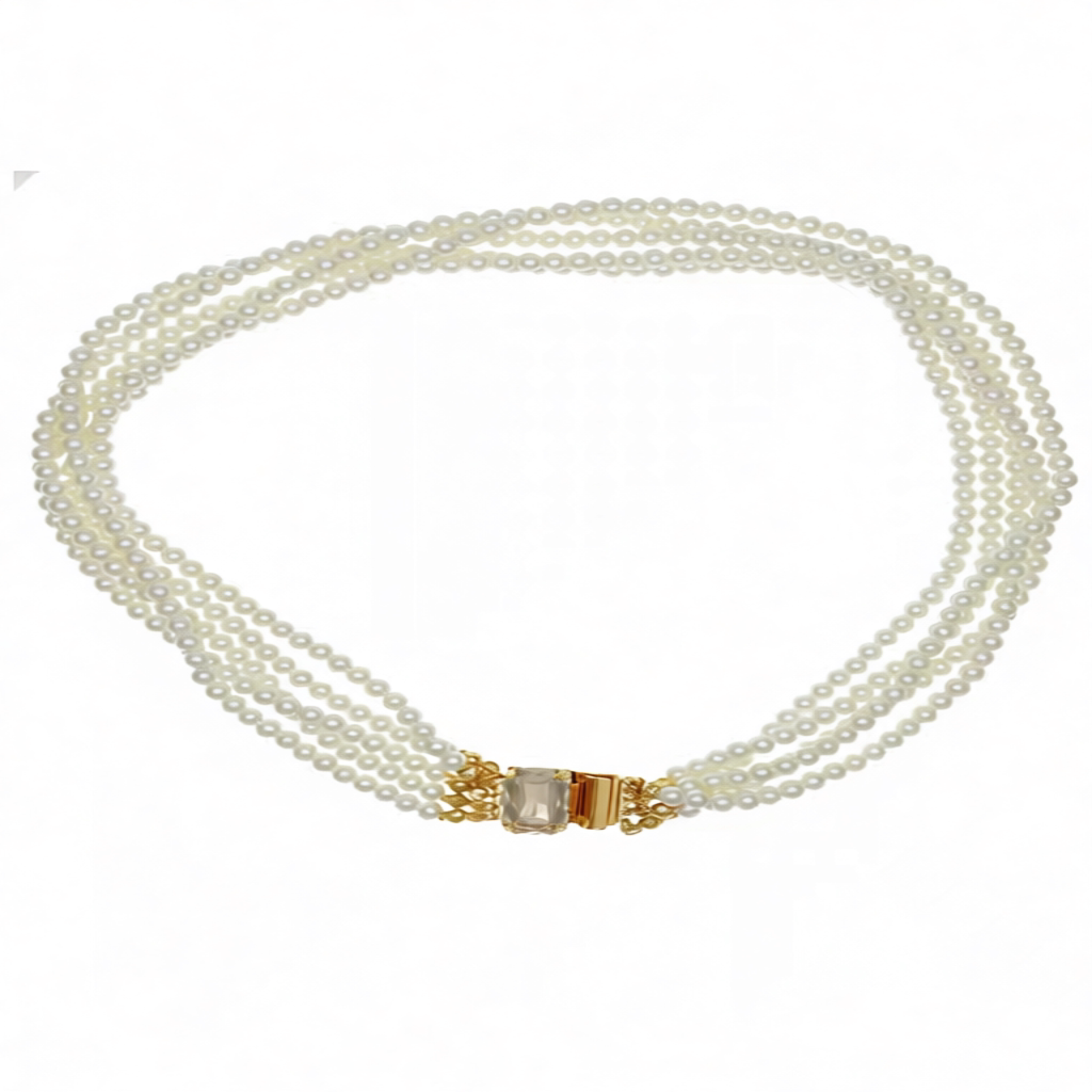 复古麻花项链宫廷珍珠夸张高级感项饰晚礼服搭配小众锁骨链女