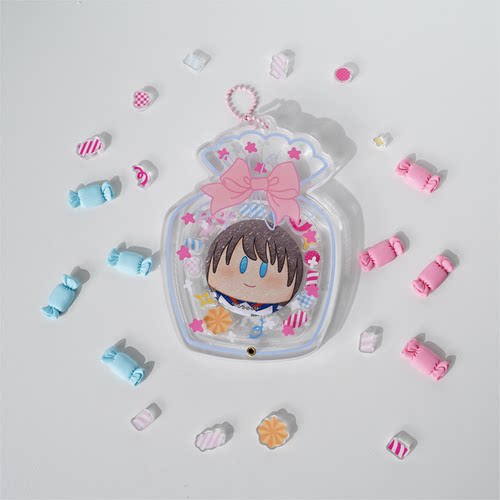 现货模玩熊原创 甜蜜星愿谷美亚克力摇摇乐吧唧套 收纳徽章展示架