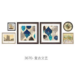 網紅墻美式 飾畫沙發背景墻掛畫簡美田園餐廳面村復古組合鄉 客廳裝