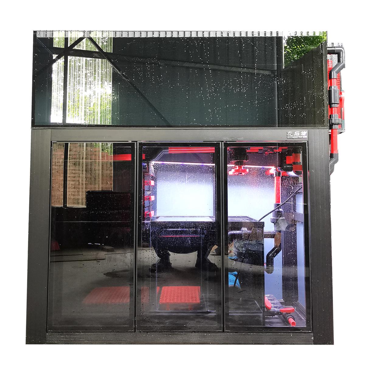 恋石坊2023新款鱼缸一体式全背包兰寿泰狮缸静音大底滤工厂包邮