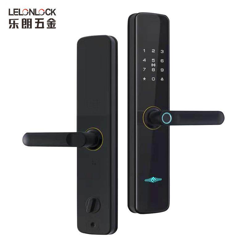 防盗门家用半自动指纹锁智能密码锁酒店民宿出租房智能电子感应锁