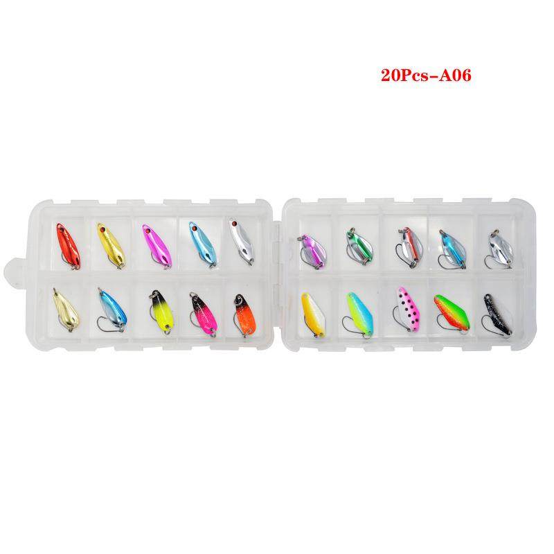 20pcs彩色亮片套装路亚饵硬饵鱼饵渔具马口翘嘴鳟鱼亮片,户外/登山/野营/旅行用品,台钓饵,淘宝优惠券,粉丝福利购,淘宝优惠卷
