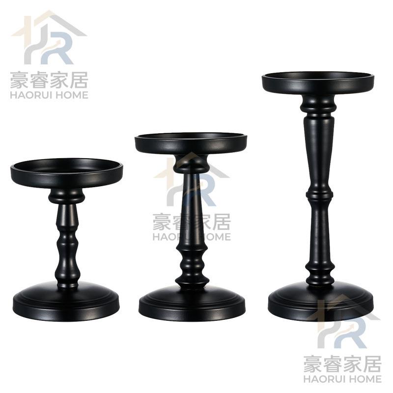 美式蜡烛台烛光晚餐烛台香薰蜡烛餐桌铁艺工艺品摆件